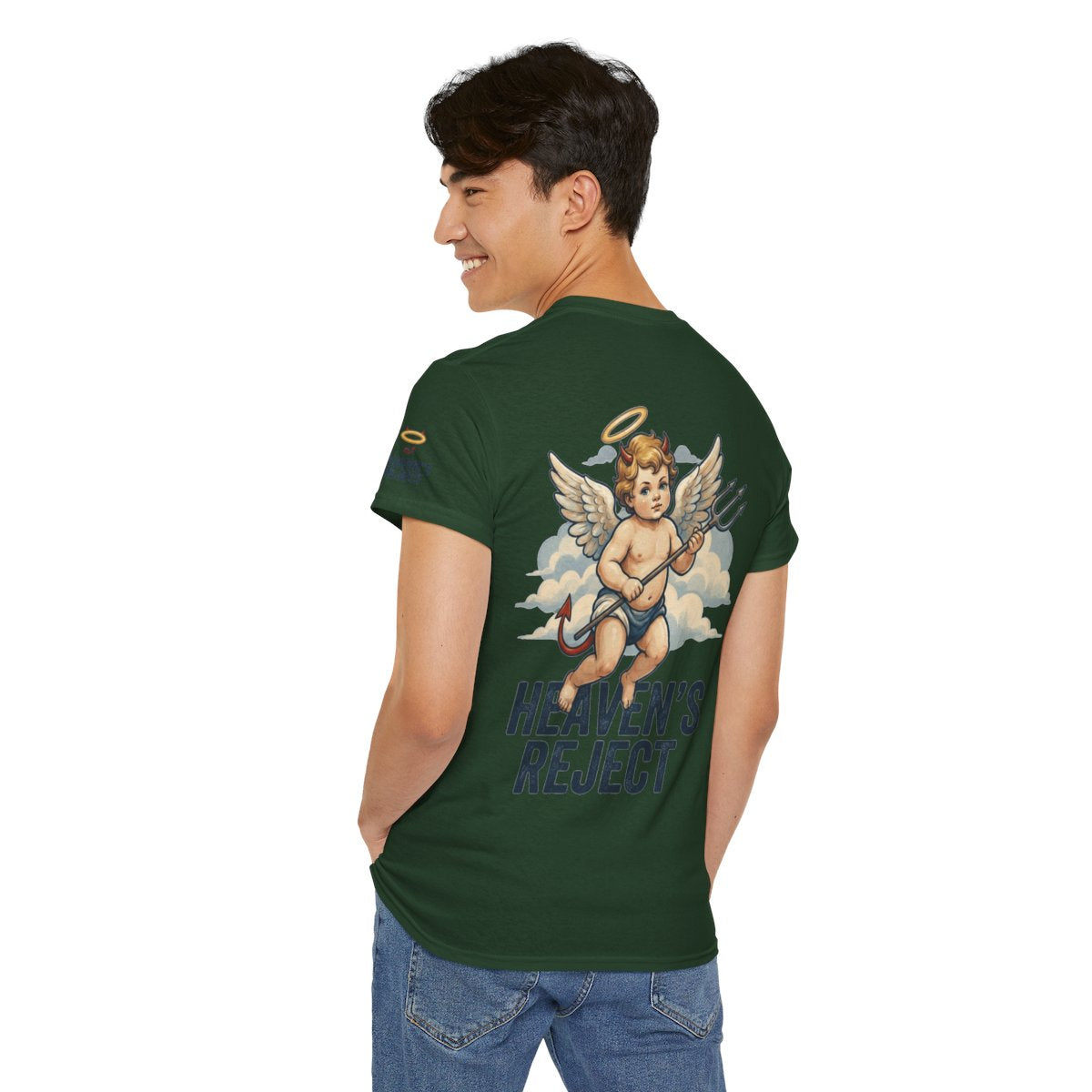 Color: Forest Green | Heaven's Reject Premium Graphic Tee