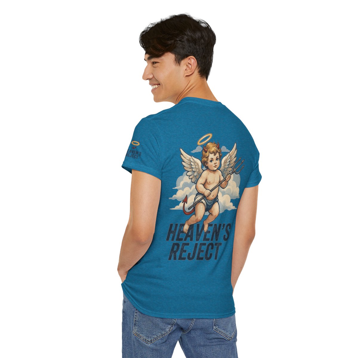 Color: Antique Sapphire | Heaven's Reject Premium Graphic Tee