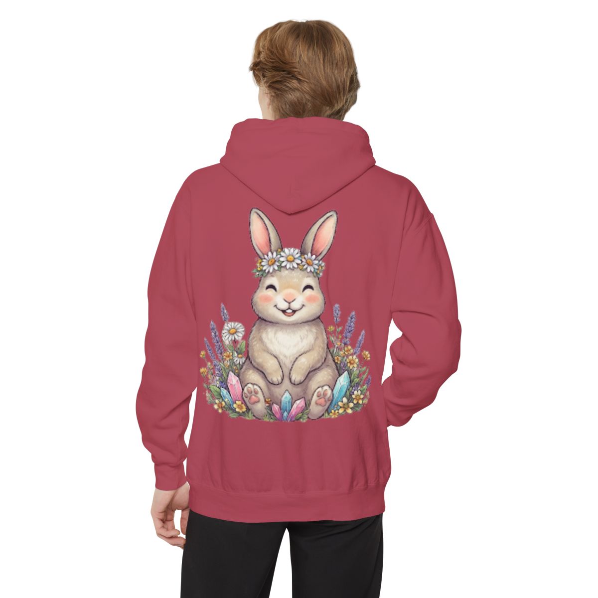 Color: Crimson | Hippy Bunny Garment-Dyed Hoodie