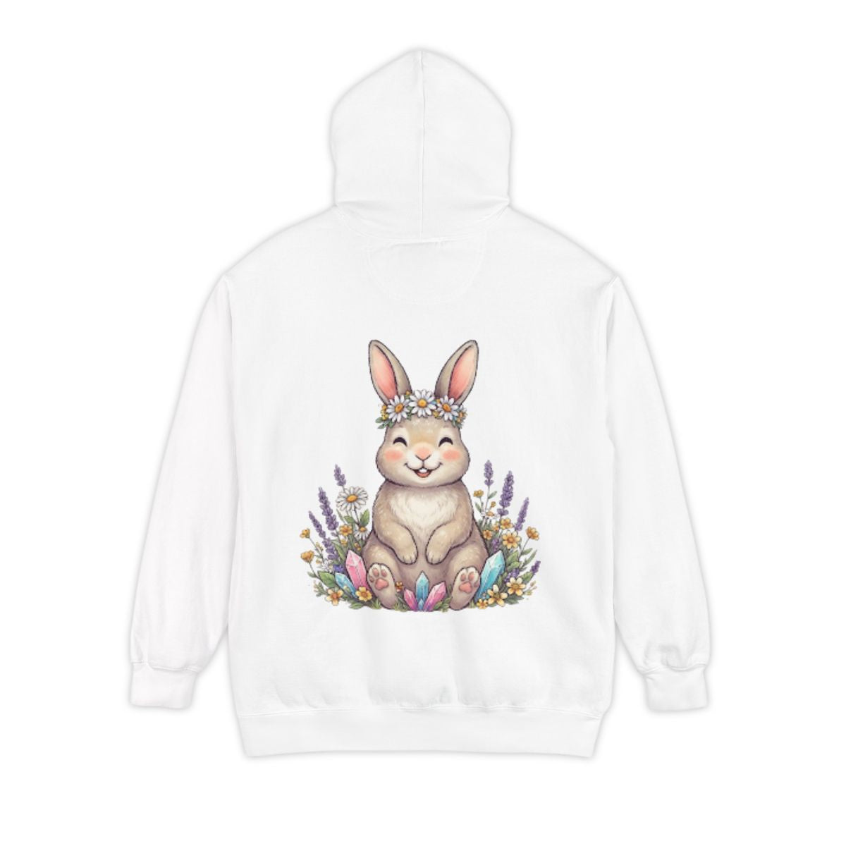 Color: White | Hippy Bunny Garment-Dyed Hoodie