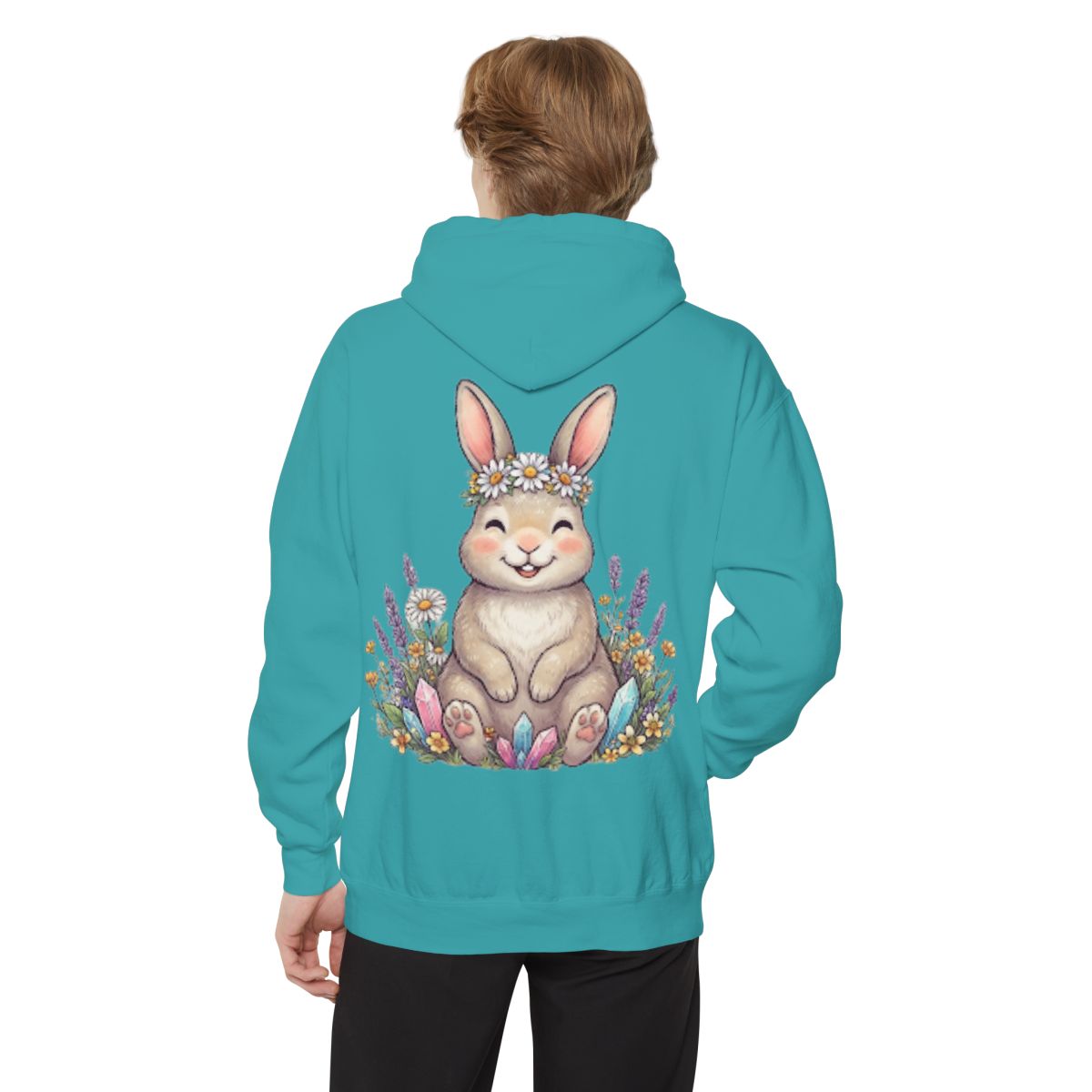 Color: Seafoam | Hippy Bunny Garment-Dyed Hoodie