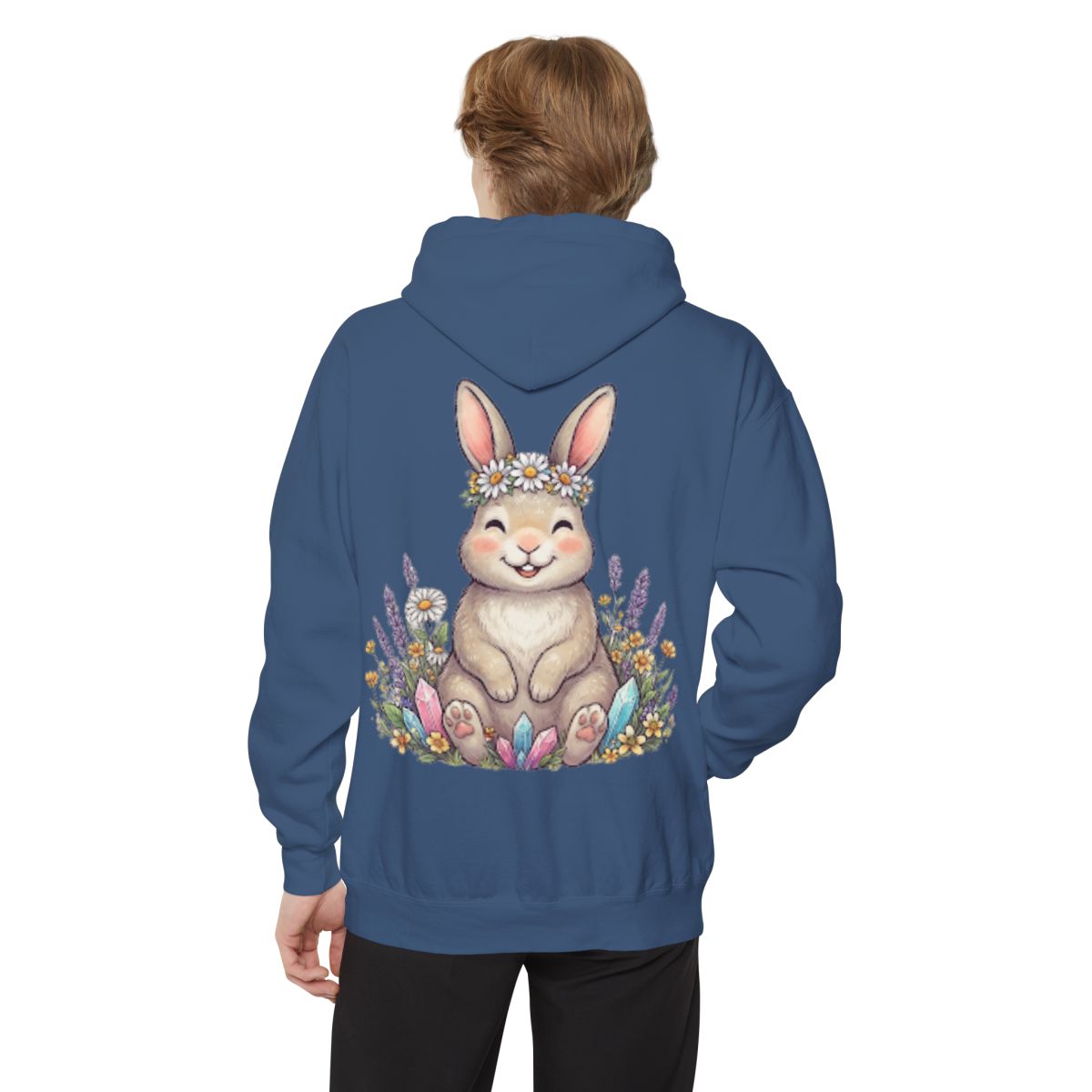 Color: True Navy | Hippy Bunny Garment-Dyed Hoodie