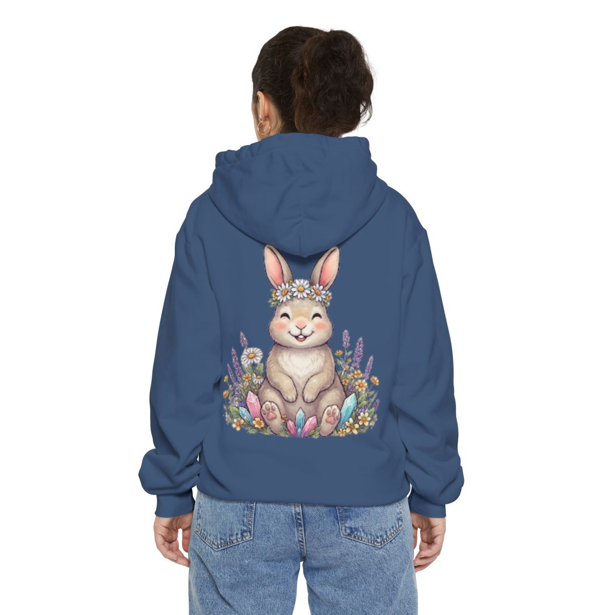 Color: True Navy | Hippy Bunny Garment-Dyed Hoodie