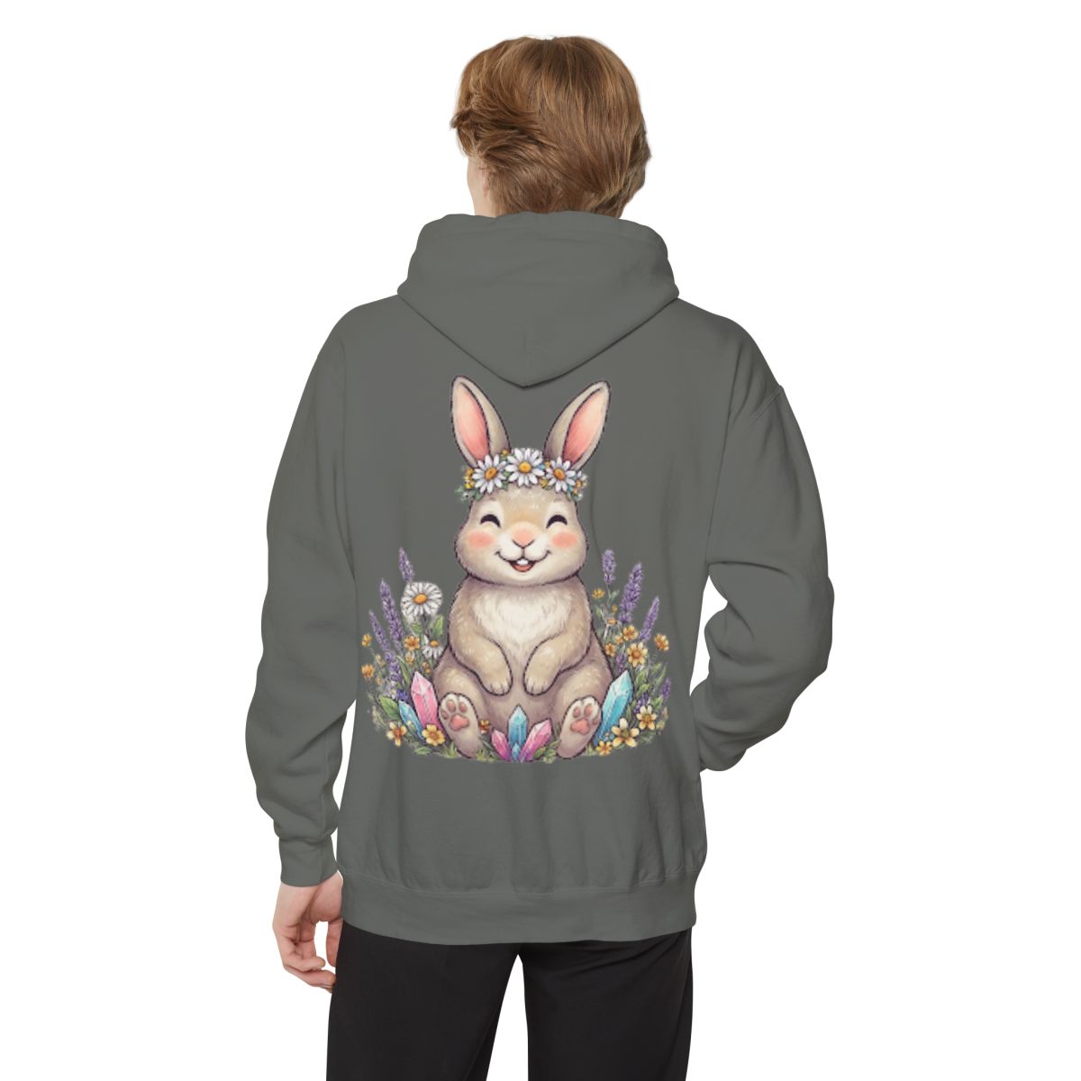 Color: Grey | Hippy Bunny Garment-Dyed Hoodie