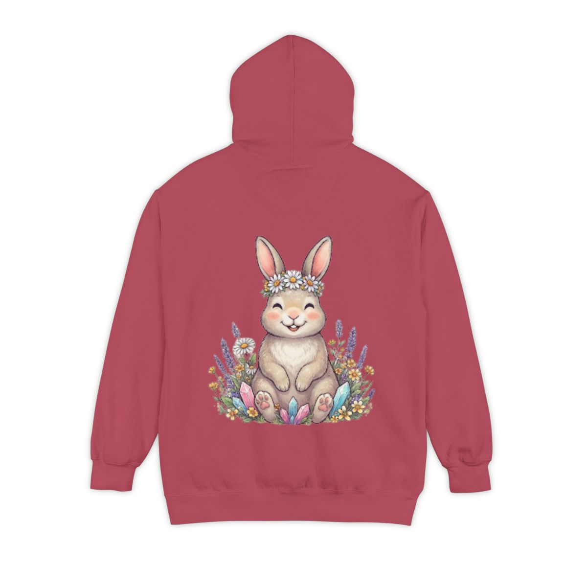 Color: Crimson | Hippy Bunny Garment-Dyed Hoodie