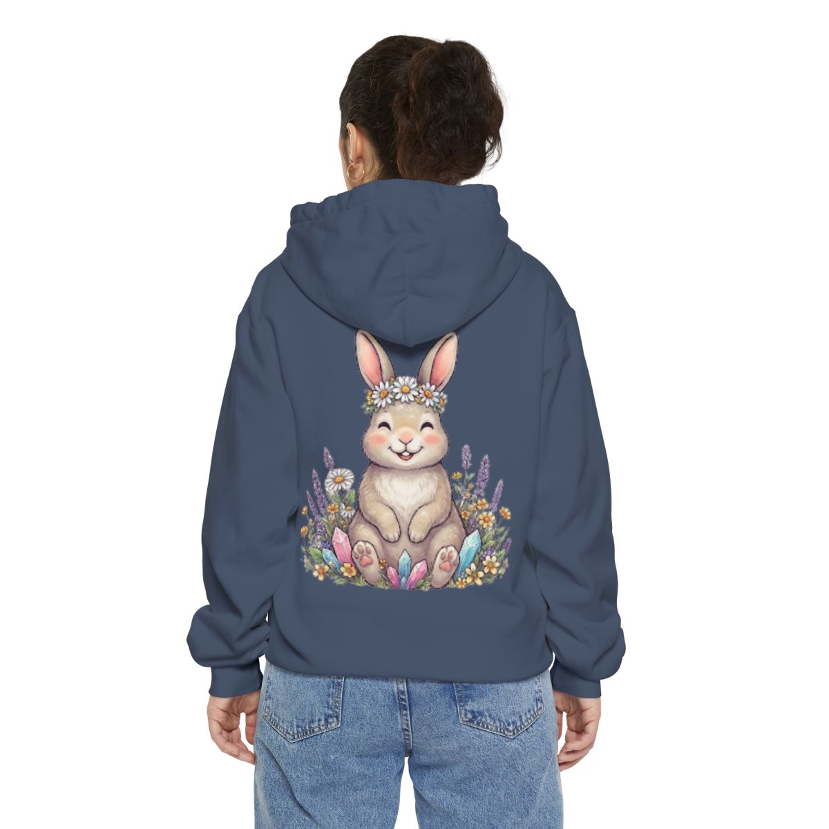 Color: Denim | Hippy Bunny Garment-Dyed Hoodie