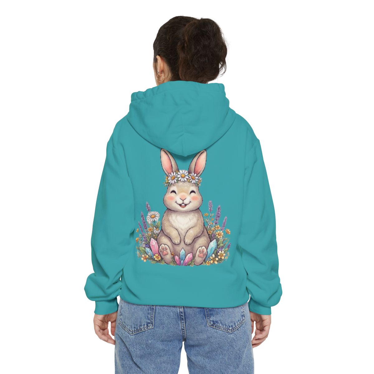 Color: Seafoam | Hippy Bunny Garment-Dyed Hoodie