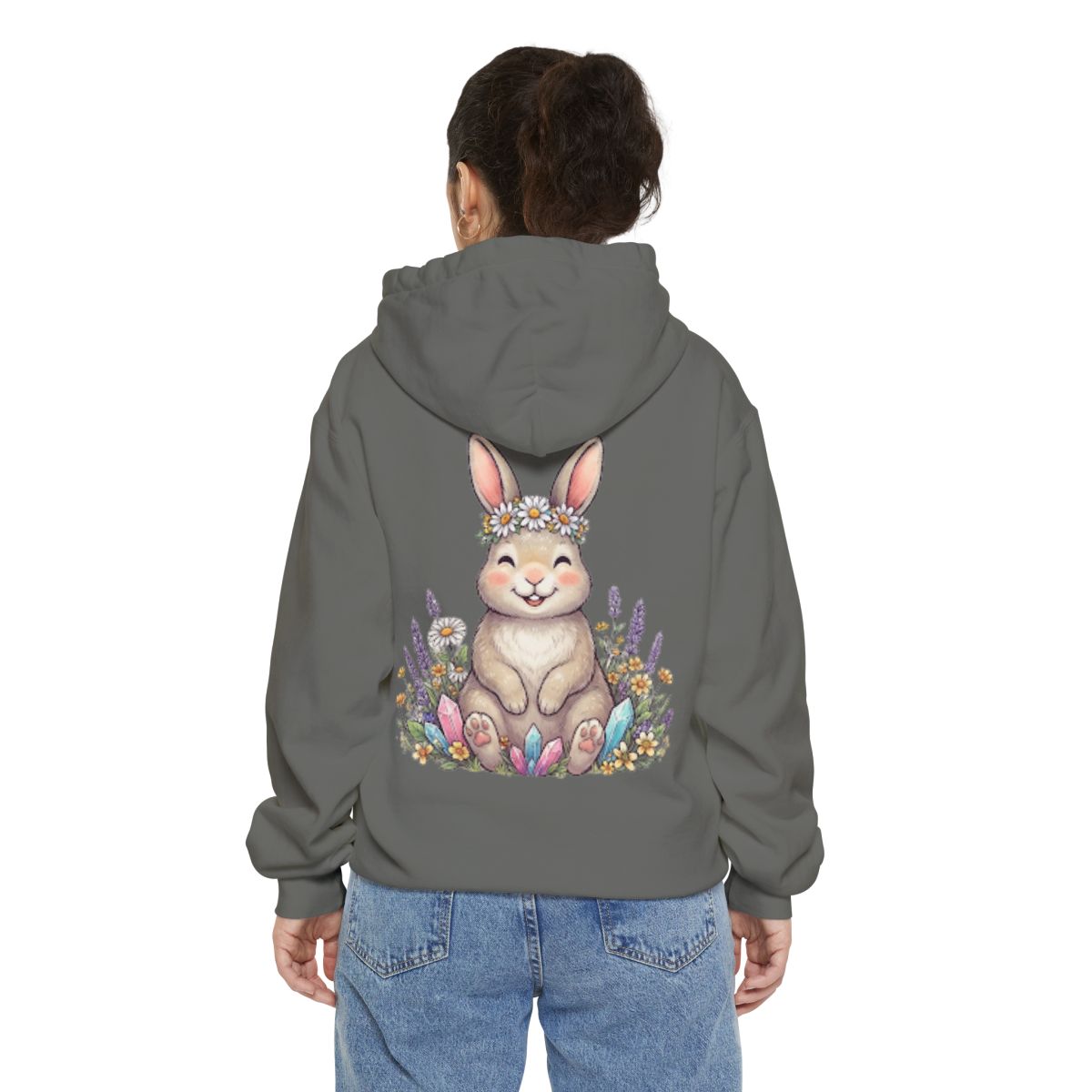 Color: Grey | Hippy Bunny Garment-Dyed Hoodie