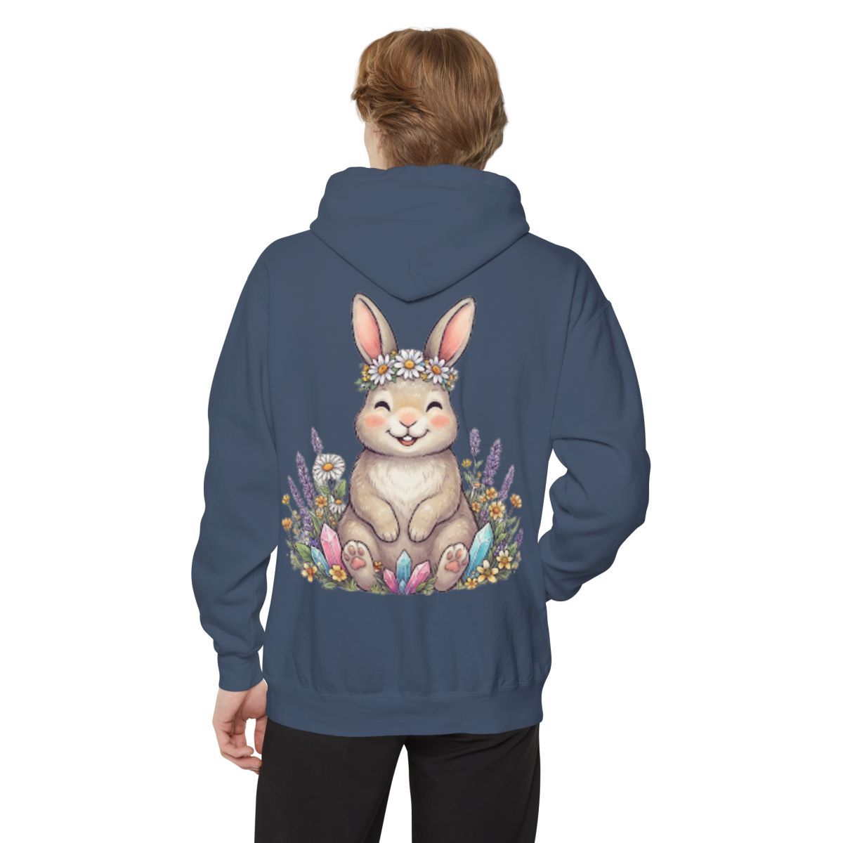 Color: Denim | Hippy Bunny Garment-Dyed Hoodie