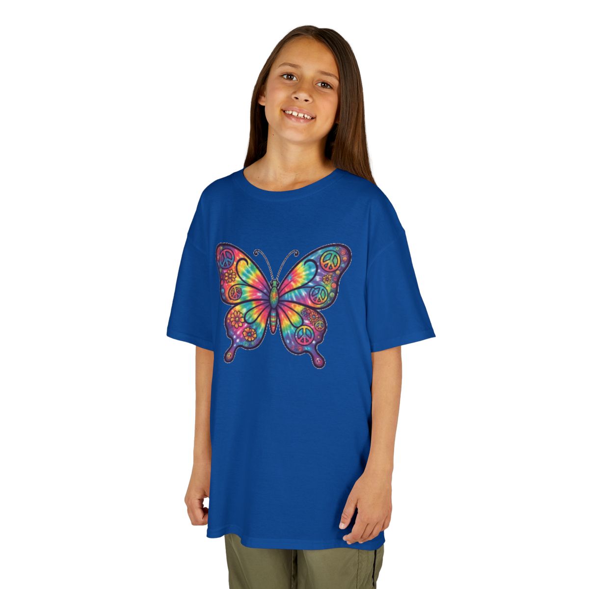 Color: Royal | Hippy Butterfly Kids Tee