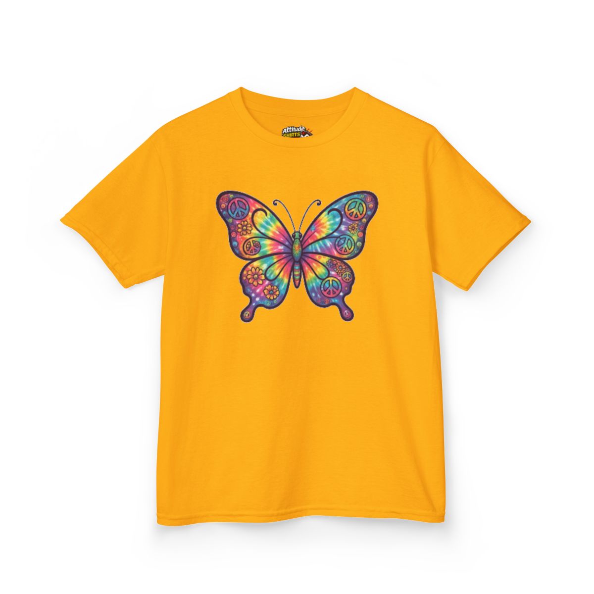 Color: Gold | Hippy Butterfly Kids Tee