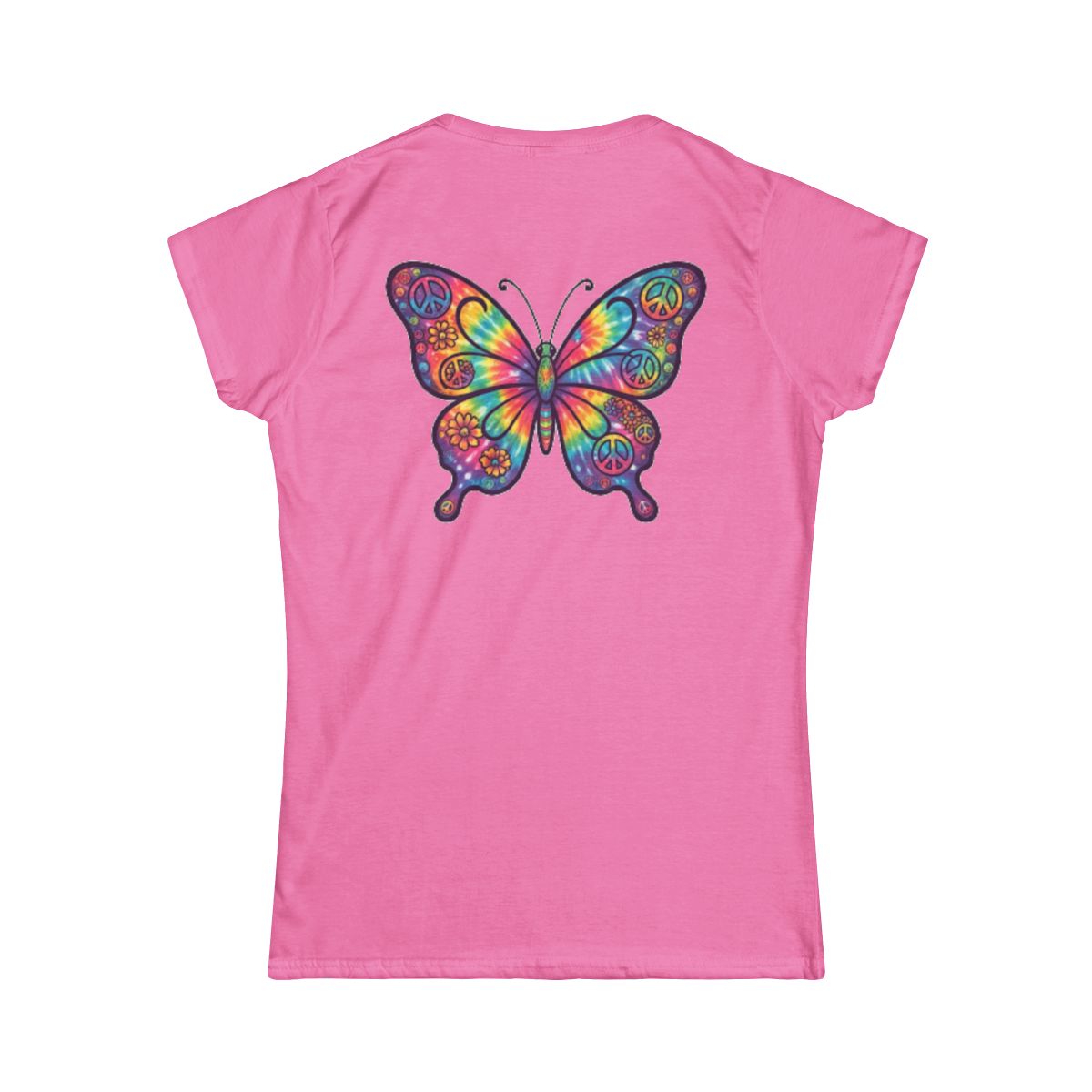 Color: Azalea | Hippy Butterfly Women's Tee