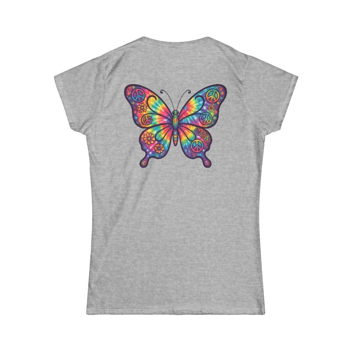 Color: Sport Grey | Hippy Butterfly Women's Tee