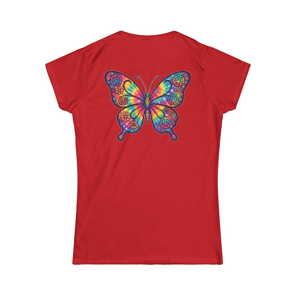 Color: Red | Hippy Butterfly Women's Tee