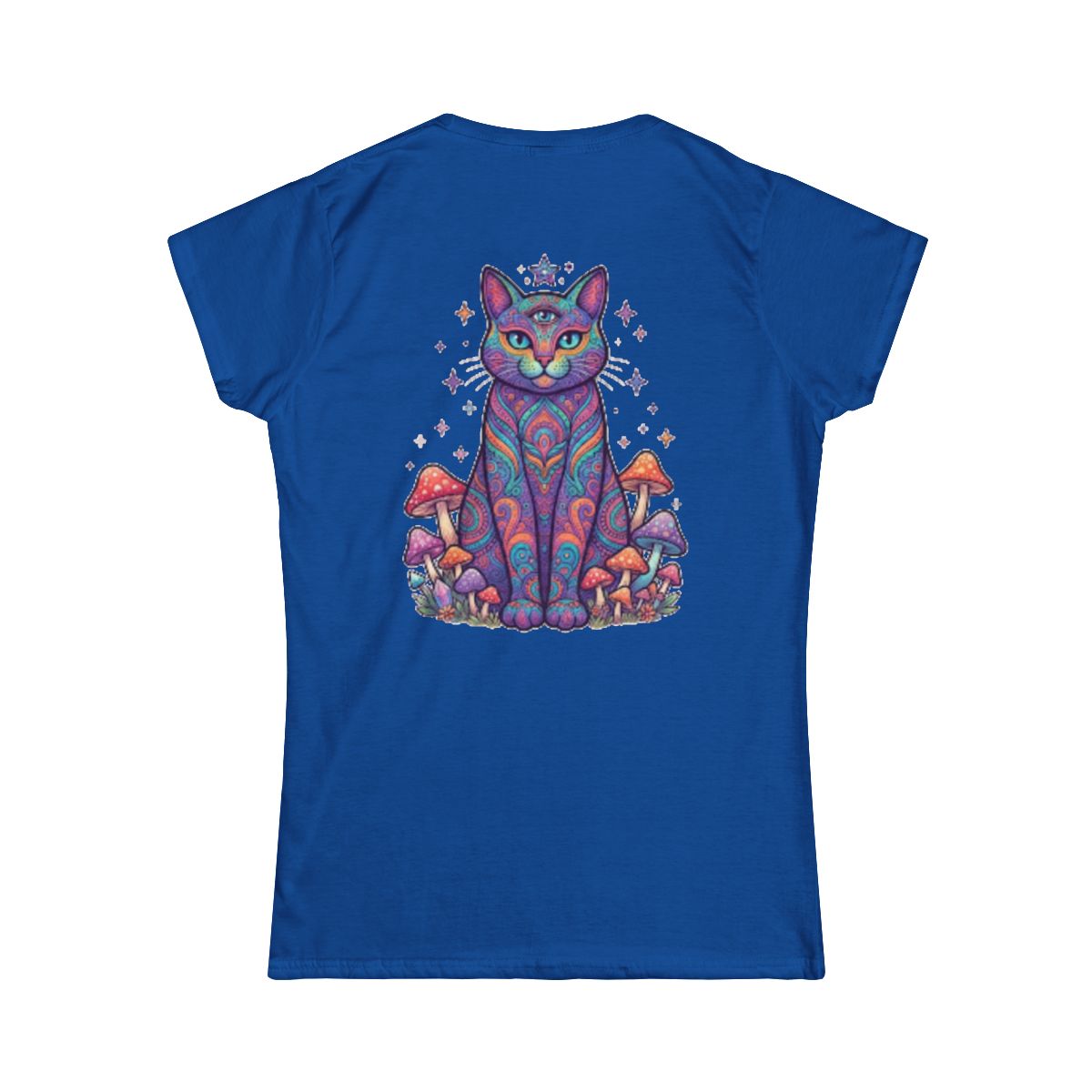 Color: Royal | Hippy Cat Women's Tee