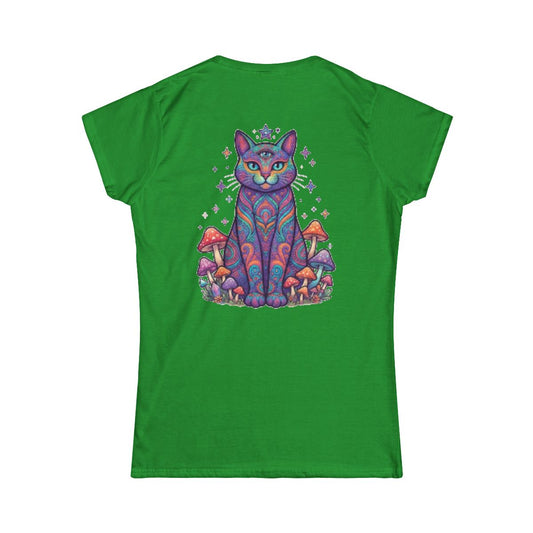 Color: Irish Green | Hippy Cat Women's Tee