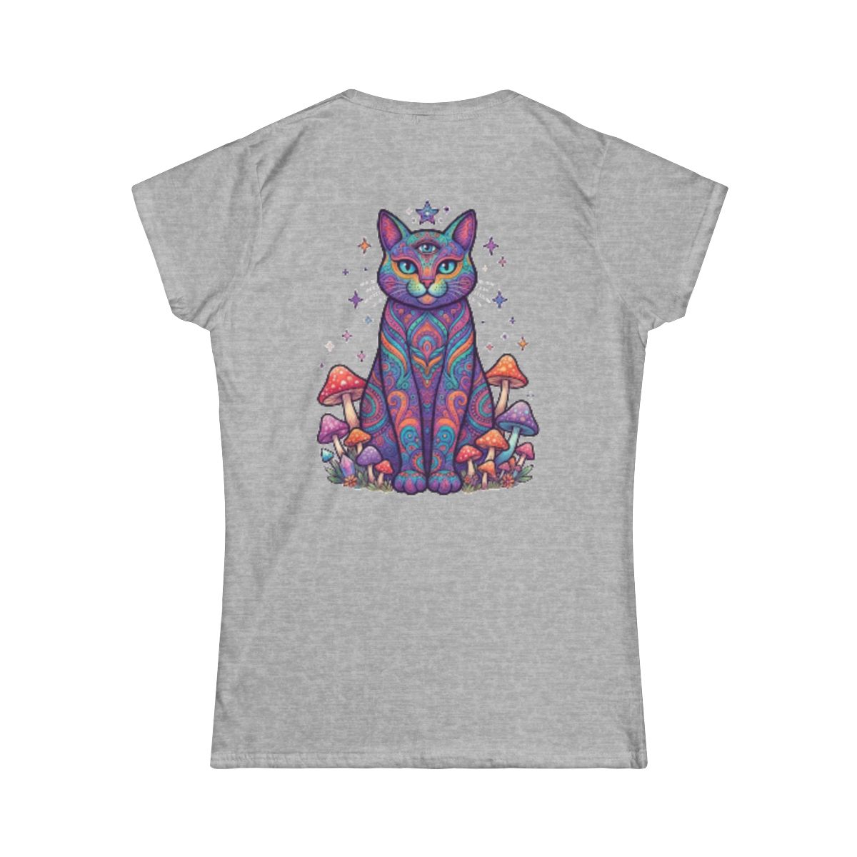 Color: Sport Grey | Hippy Cat Women's Tee