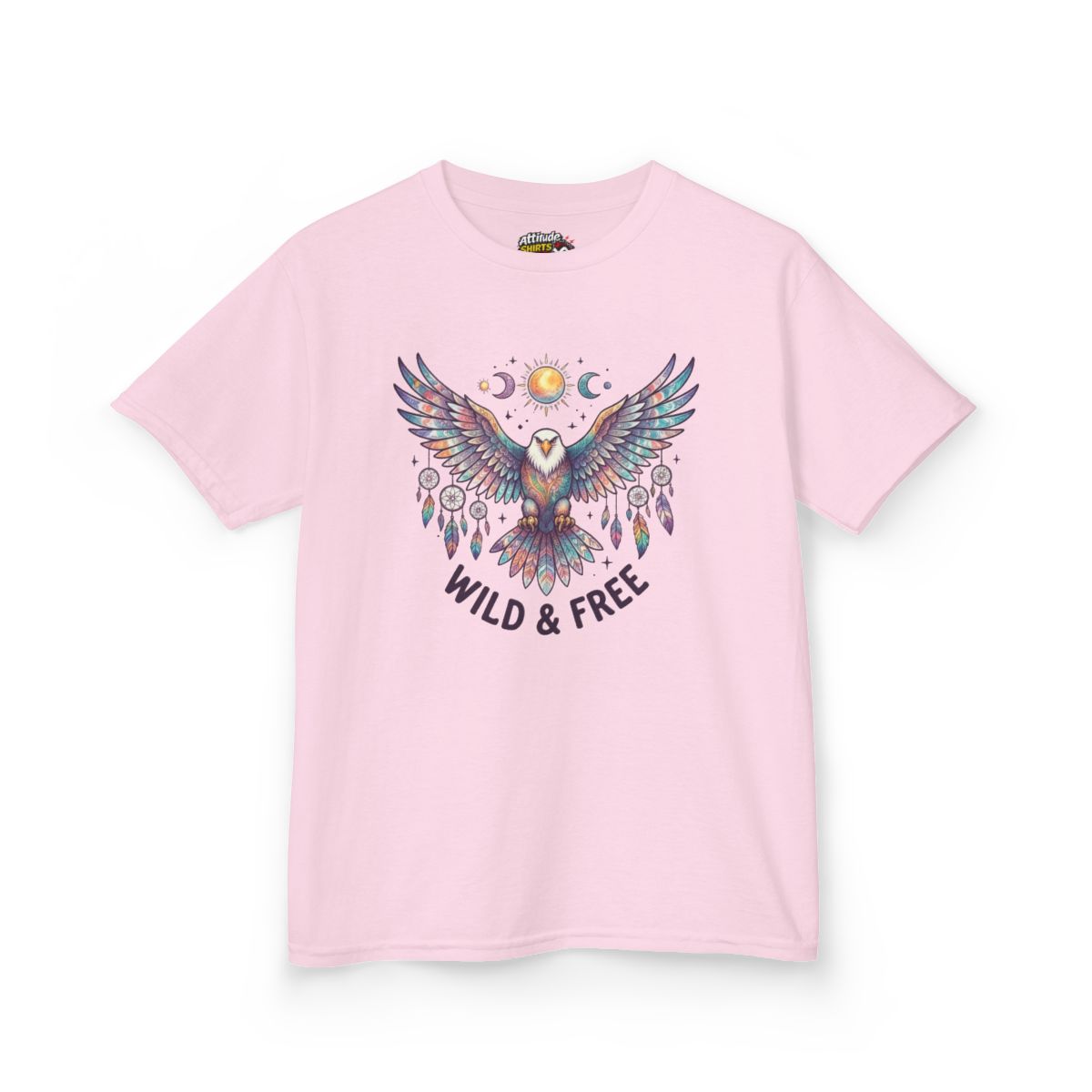 Color: Light Pink | Hippy Eagle Kids Tee