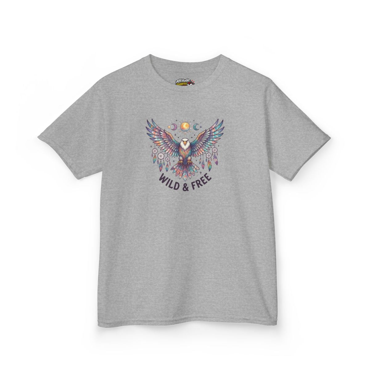 Color: Sport Grey | Hippy Eagle Kids Tee