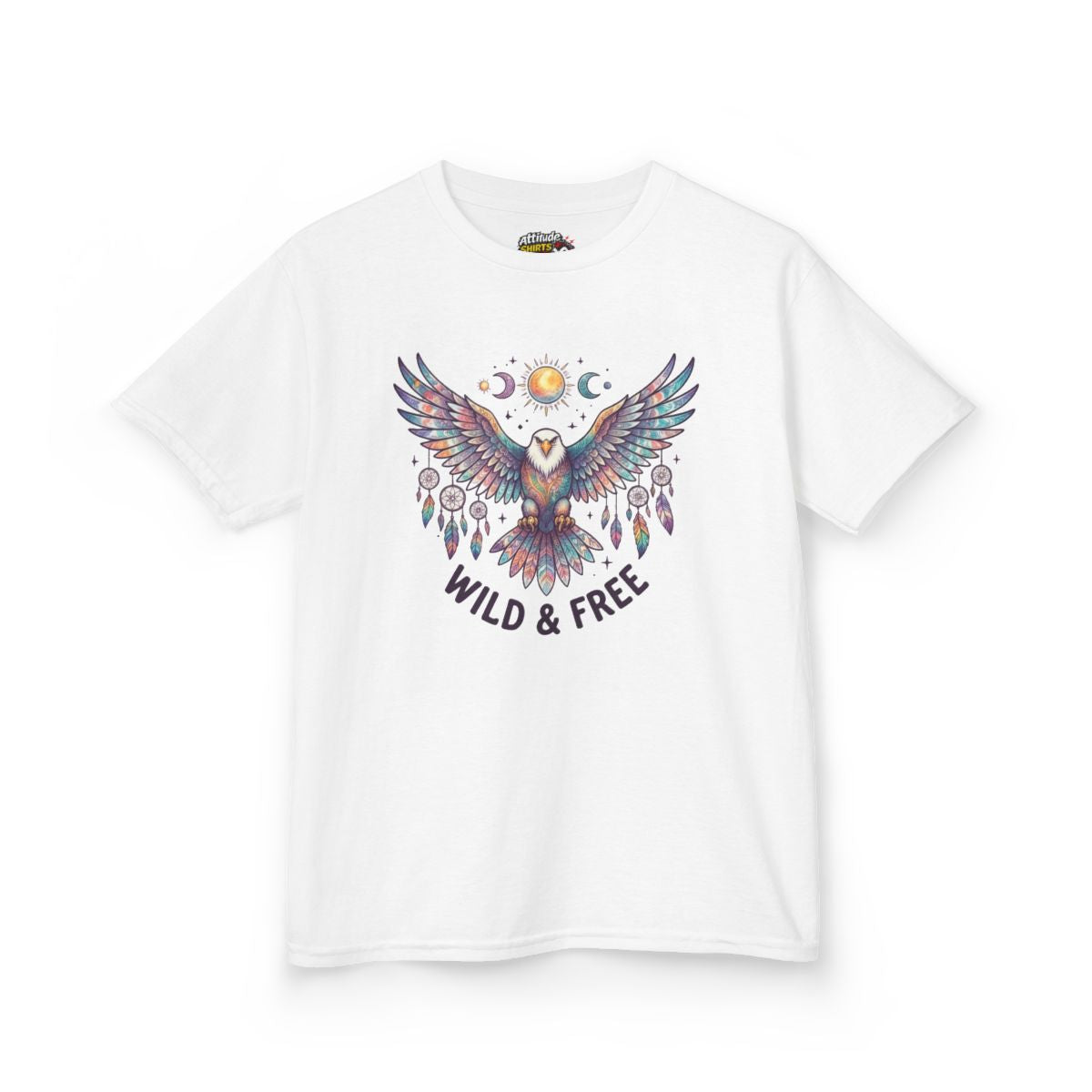 Color: White | Hippy Eagle Kids Tee