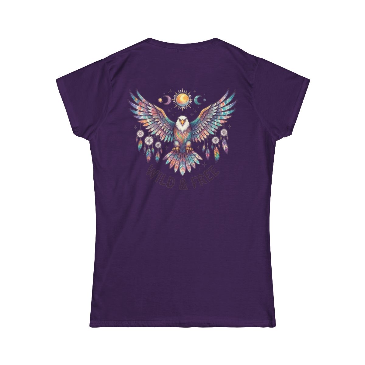 Color: Purple | Hippy Eagle Women's Tee