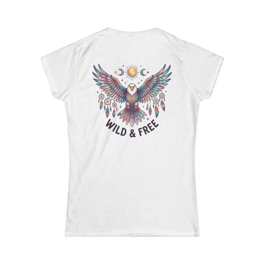 Color: White | Hippy Eagle Women's Tee