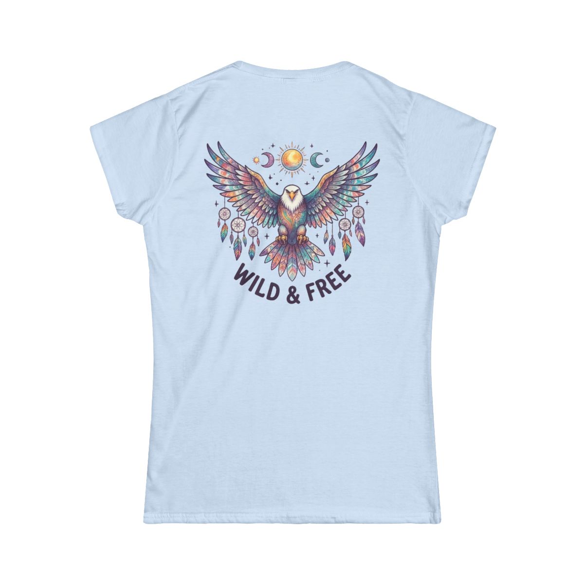 Color: Light Blue | Hippy Eagle Women's Tee