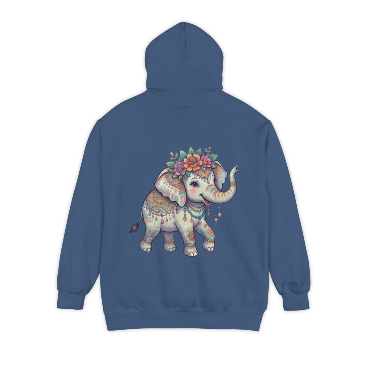 Color: True Navy | Hippy Elephant Garment-Dyed Hoodie