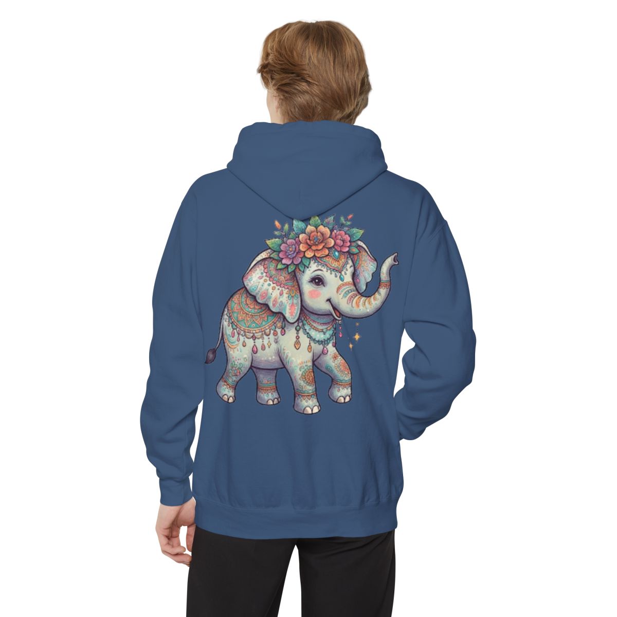 Color: True Navy | Hippy Elephant Garment-Dyed Hoodie