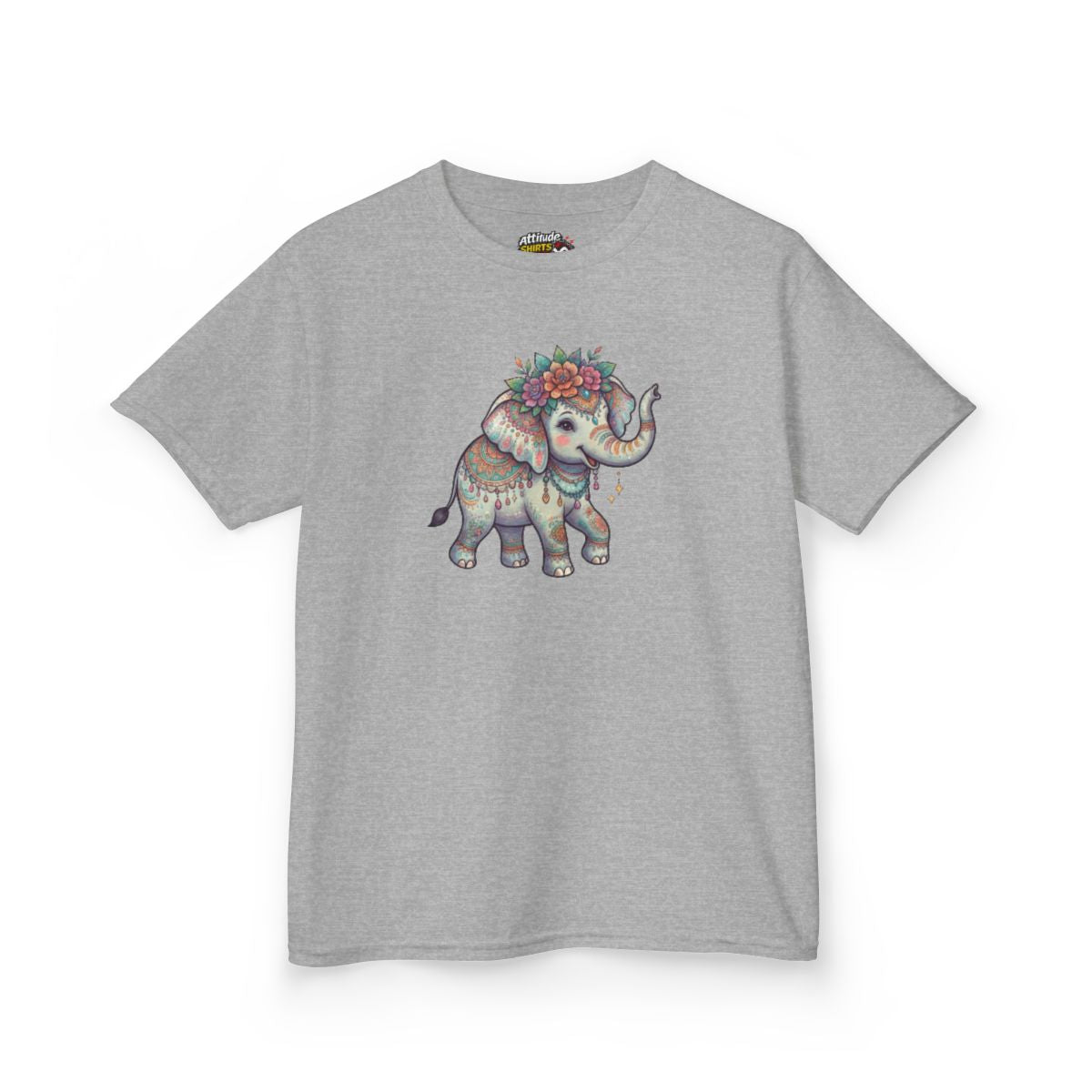 Color: Sport Grey | Hippy Elephant Kids Tee