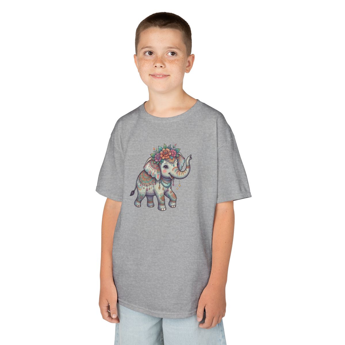 Color: Sport Grey | Hippy Elephant Kids Tee