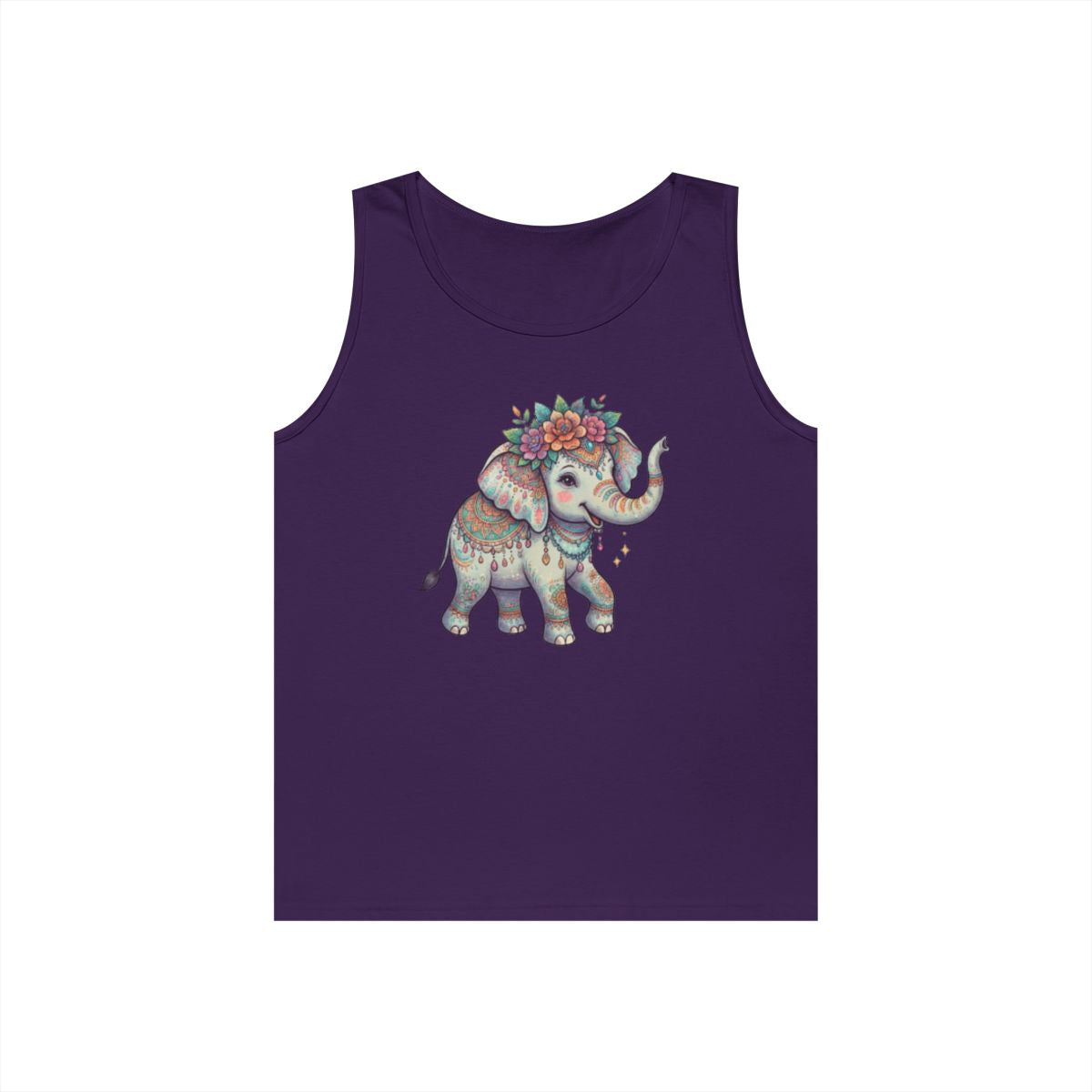 Color: Purple | Hippy Elephant Tank Top