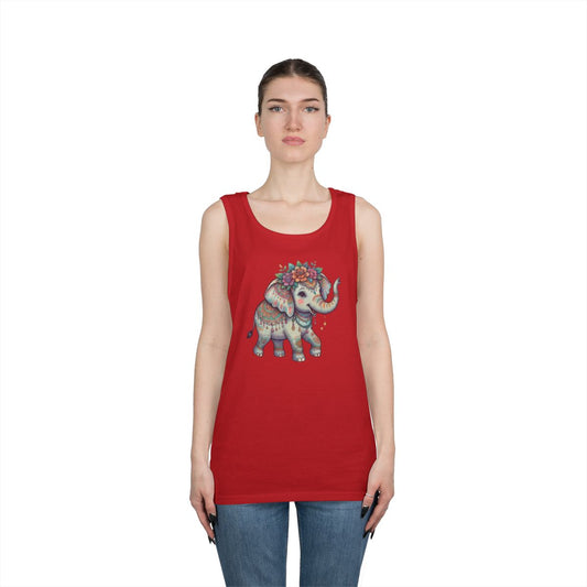 Color: Red | Hippy Elephant Tank Top