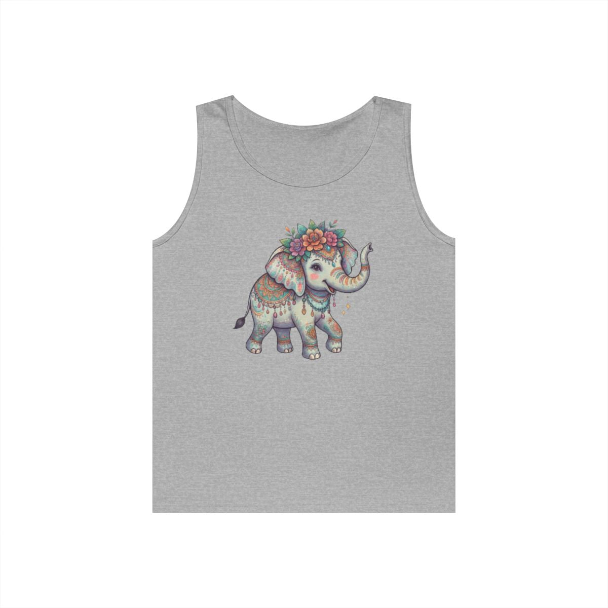 Color: Sport Grey | Hippy Elephant Tank Top