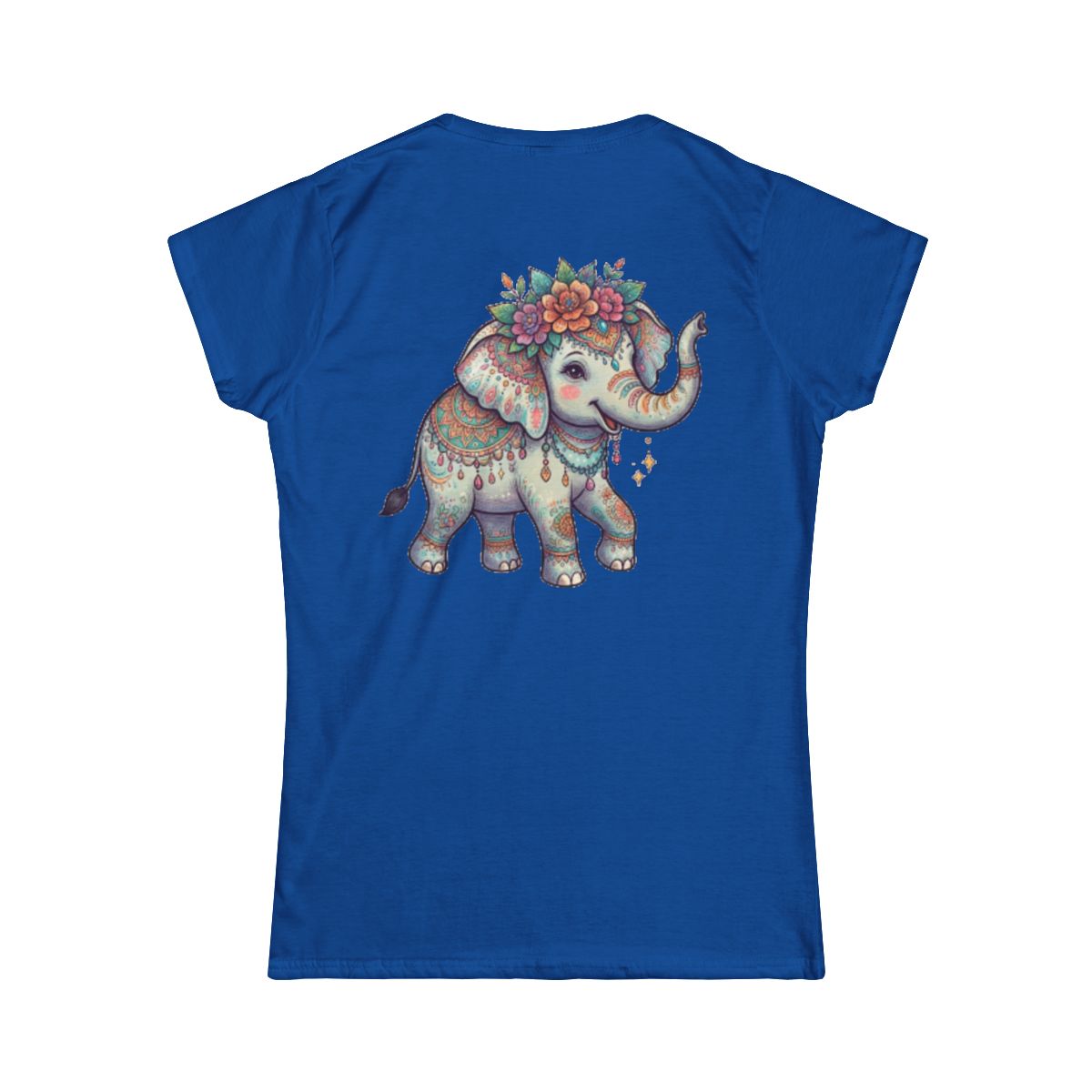 Color: Royal | Hippy Elephant Women's Tee