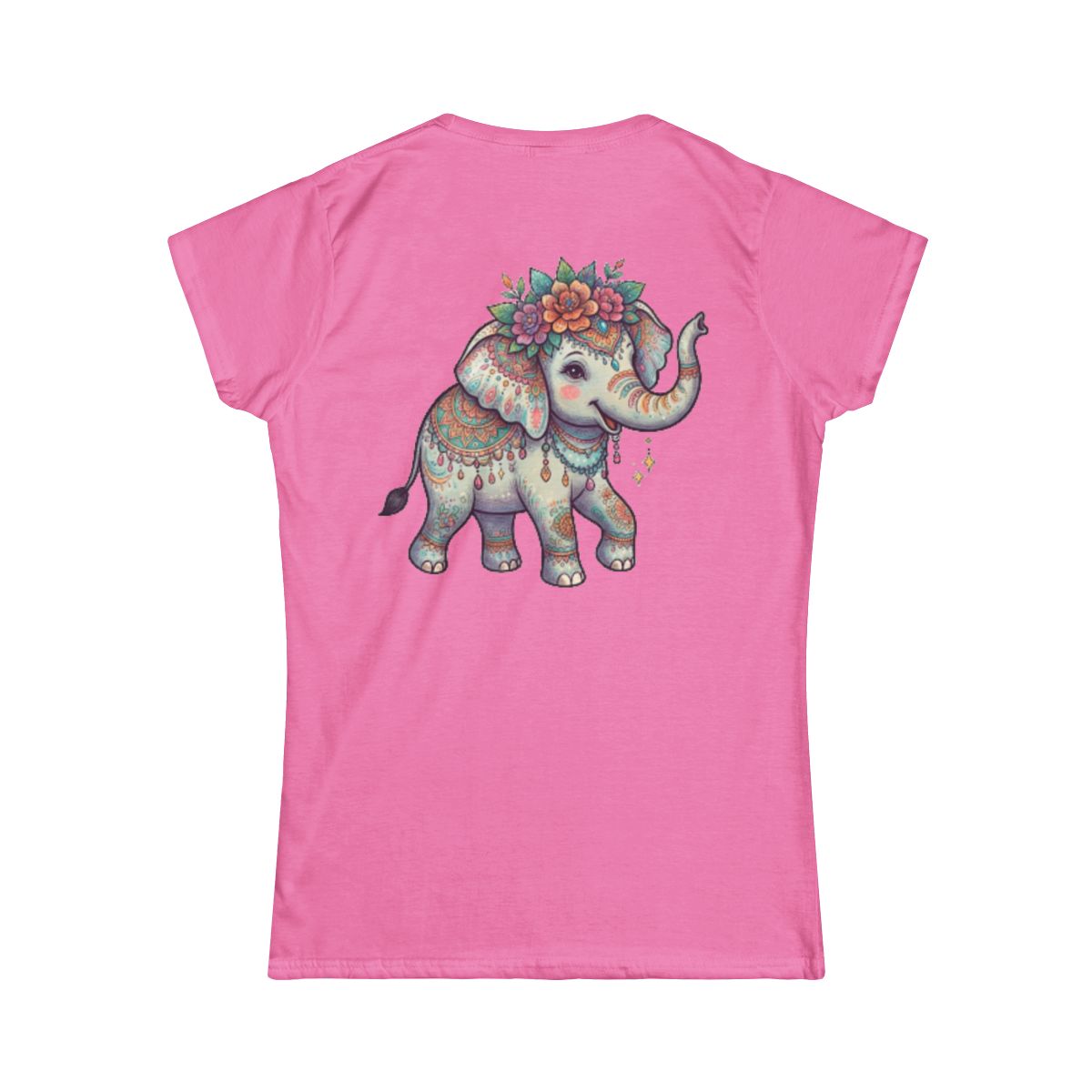 Color: Azalea | Hippy Elephant Women's Tee