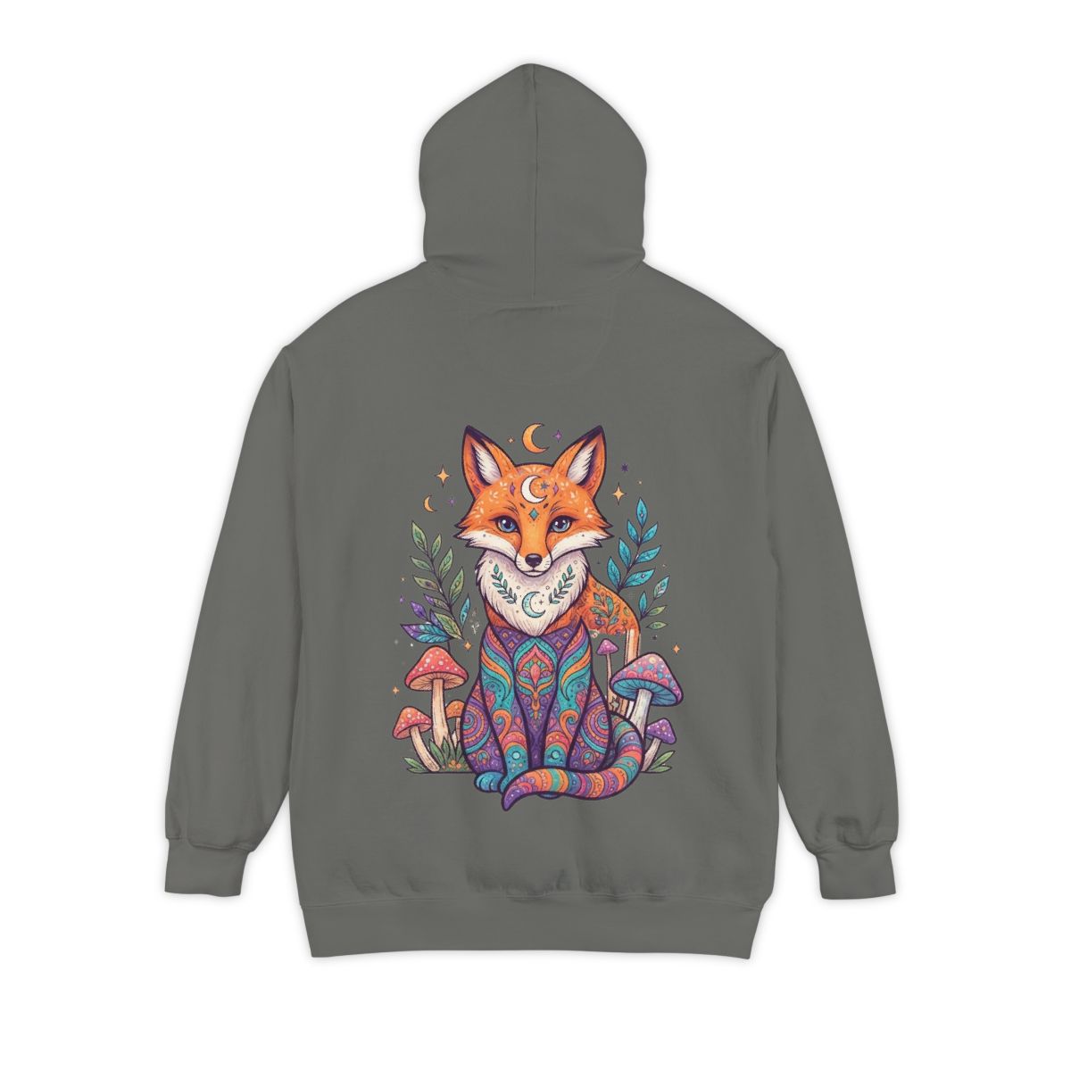 Color: Grey | Hippy Fox Garment-Dyed Hoodie