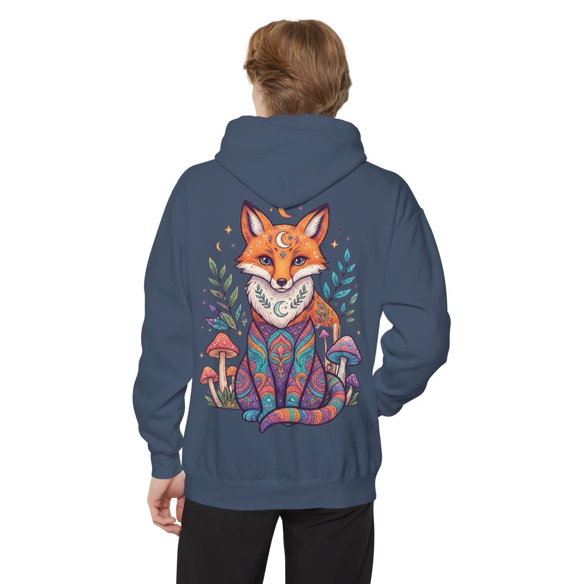 Color: Denim | Hippy Fox Garment-Dyed Hoodie