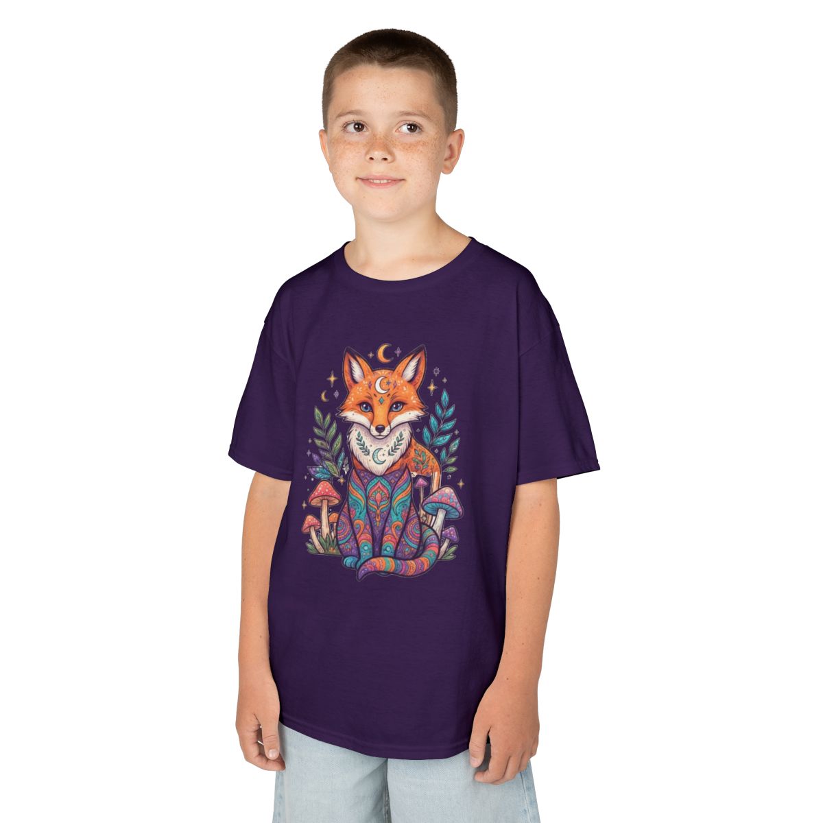 Color: Purple | Hippy Fox Kids Tee