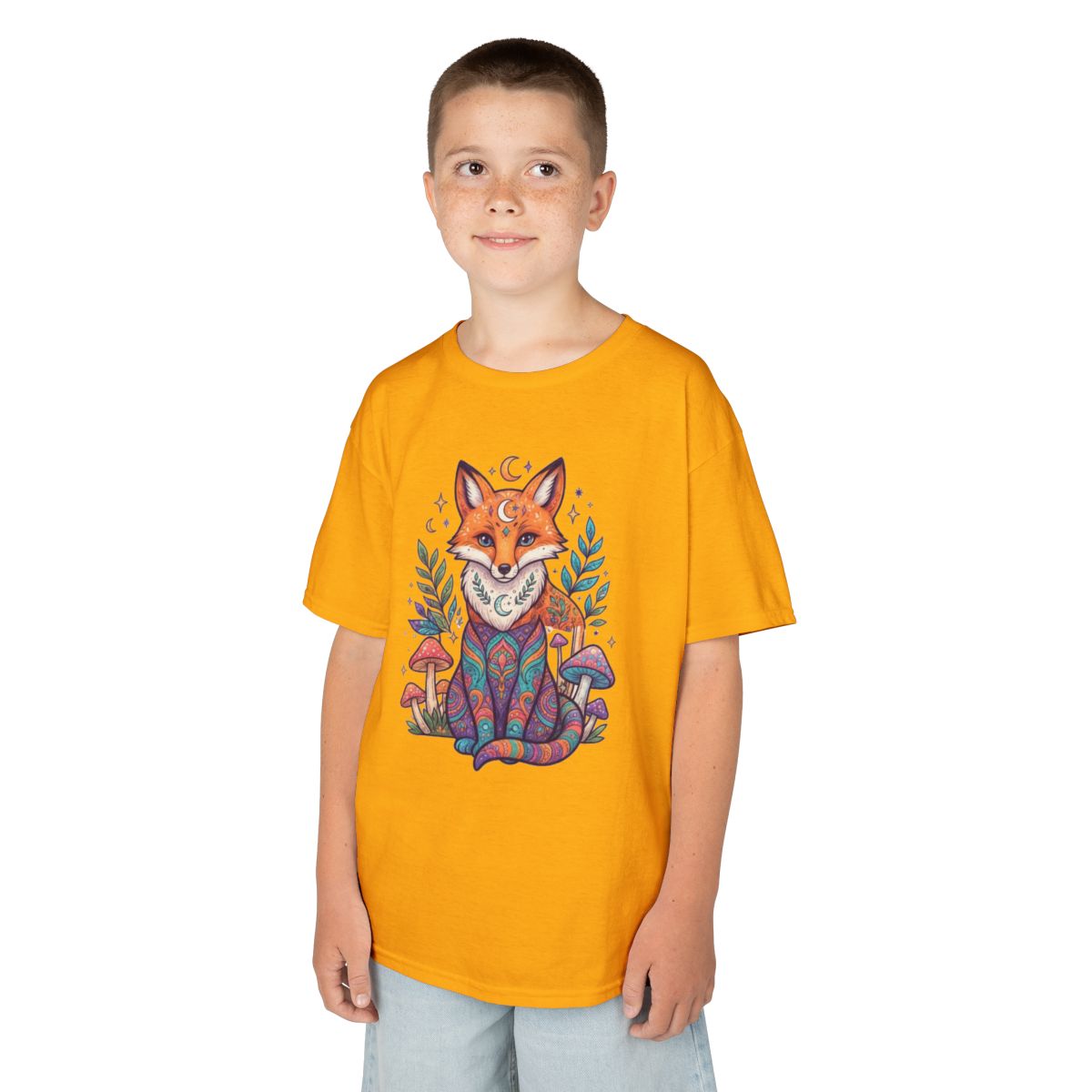 Color: Gold | Hippy Fox Kids Tee