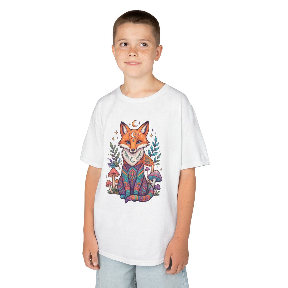 Color: White | Hippy Fox Kids Tee