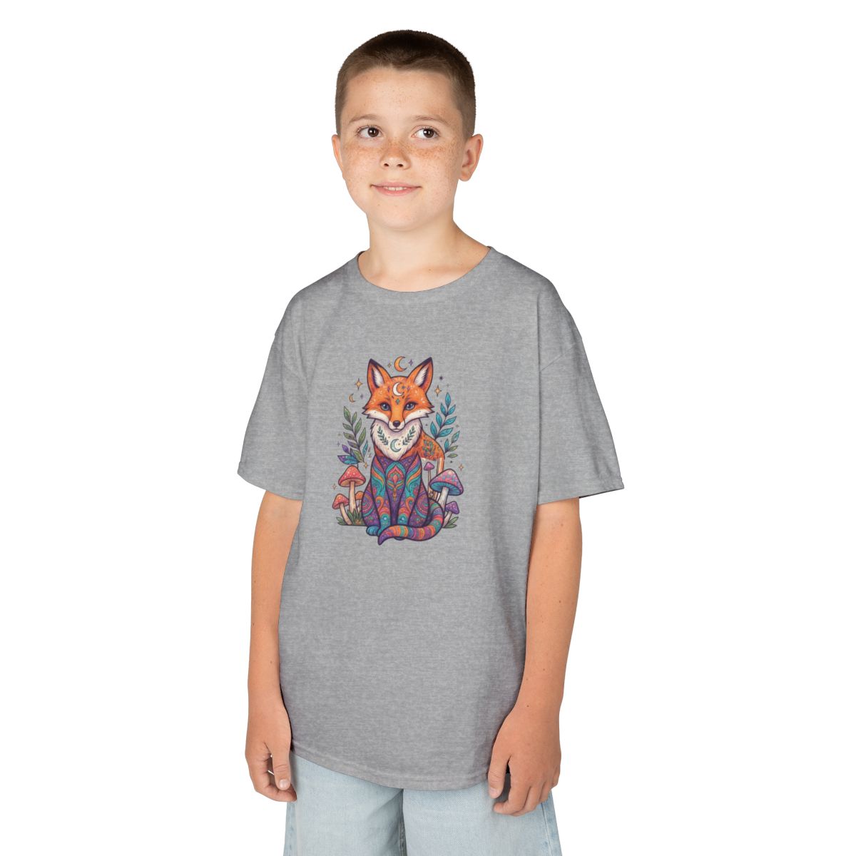 Color: Sport Grey | Hippy Fox Kids Tee
