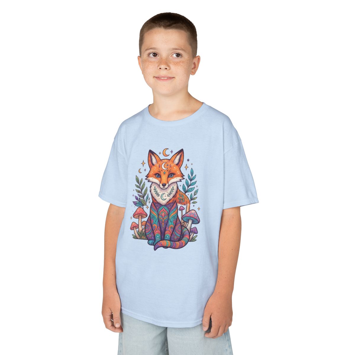 Color: Light Blue | Hippy Fox Kids Tee