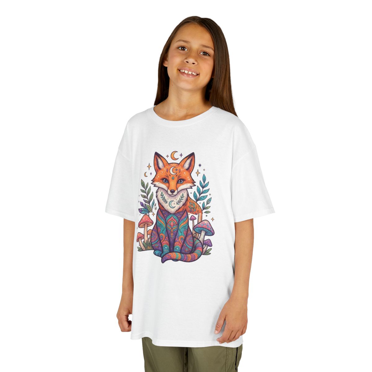 Color: White | Hippy Fox Kids Tee
