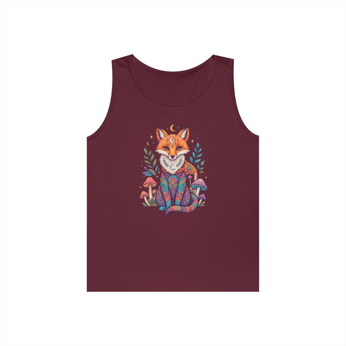 Color: Maroon | Hippy Fox Tank Top