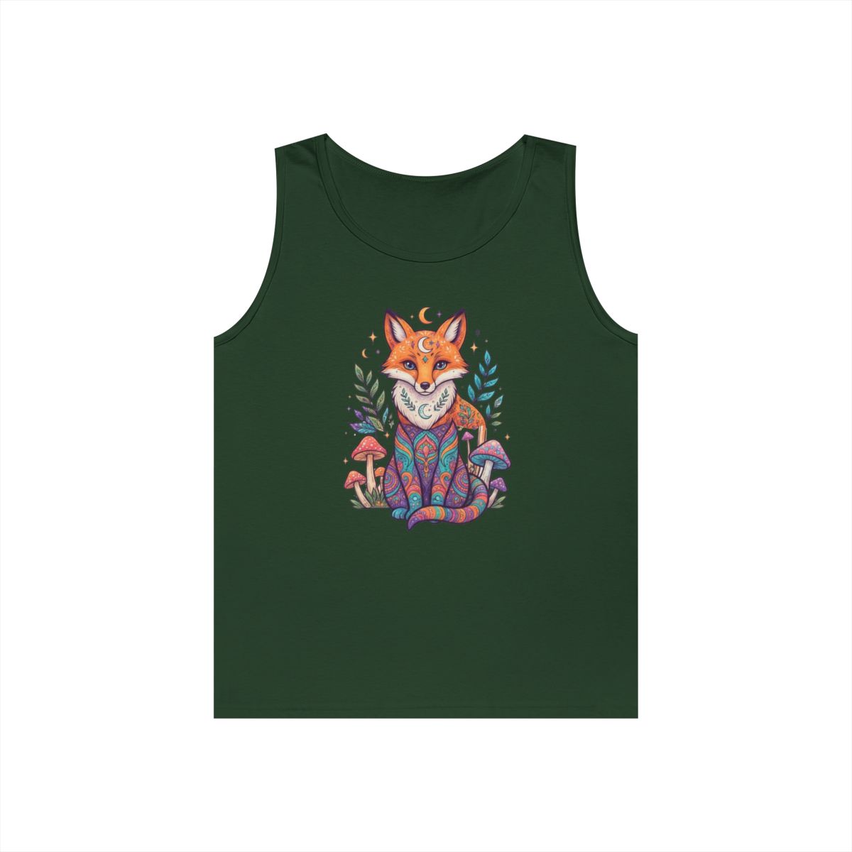 Color: Forest Green | Hippy Fox Tank Top