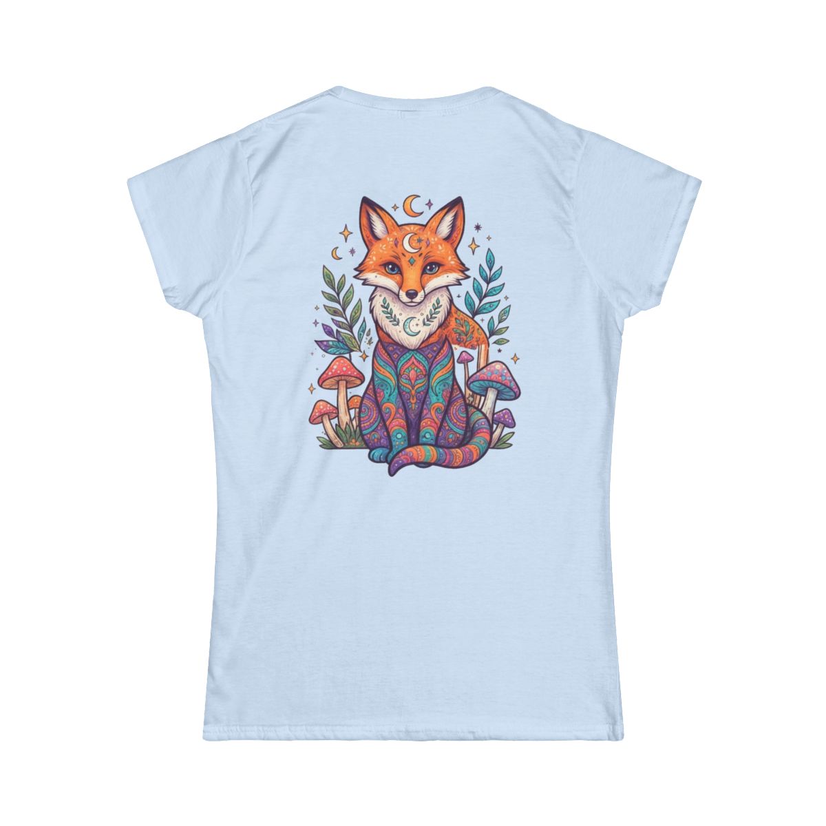 Color: Light Blue | Hippy Fox Women's Tee