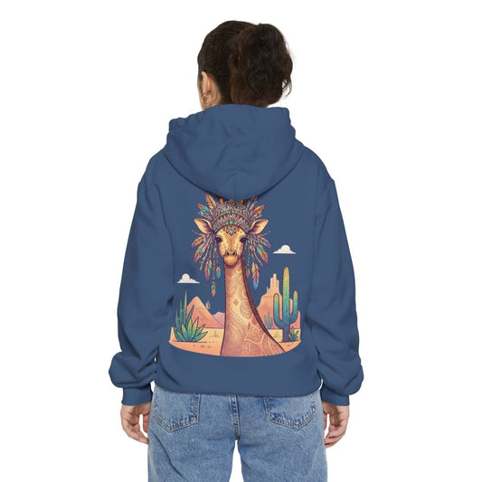 Color: True Navy | Hippy Giraffe Garment-Dyed Hoodie