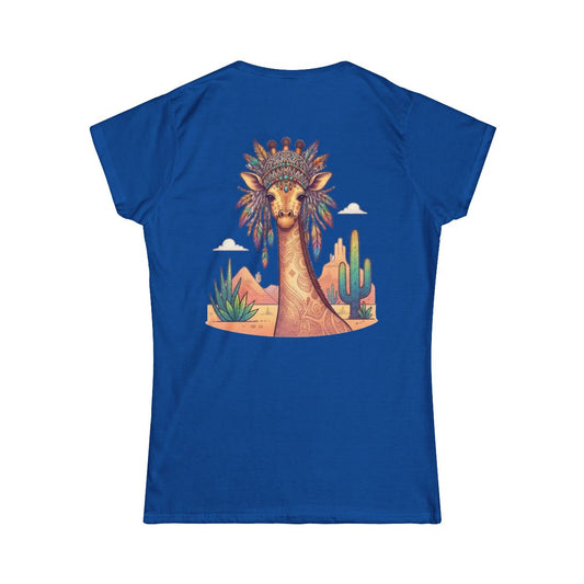 Color: Royal | Hippy Giraffe Women's Tee