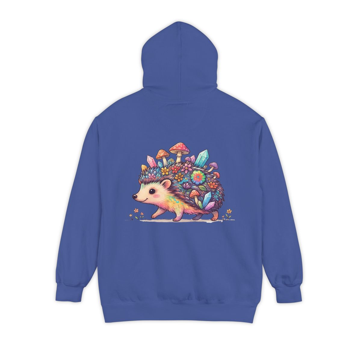 Color: Flo Blue | Hippy Hedgehog Garment-Dyed Hoodie